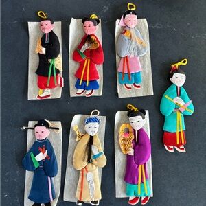 Silk ornamental hanging dolls